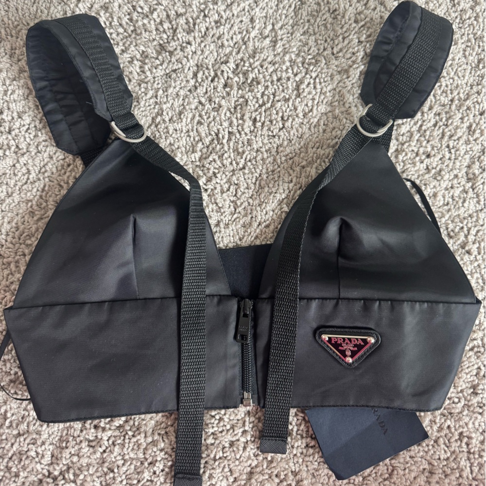 Prada Black Re Nylon Bralette